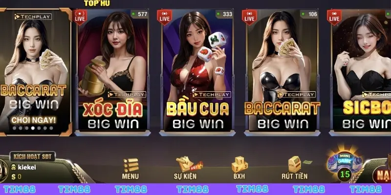 Sảnh casino có dealer thật